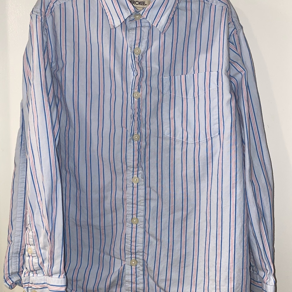 💢5/$20 Cherokee Long Sleeve Dress Shirt 8-10